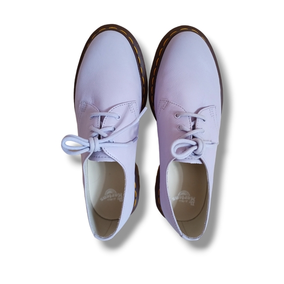Like New 🌺 Dr Martens 3 Eye 1461 Ladies Purple Heather Virginia Leather Shoes - Picture 12 of 16
